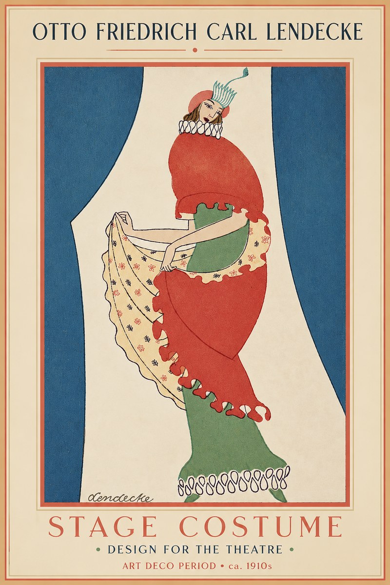 Otto Friedrich Carl Lendecke Stage Costume No3 - Poszter