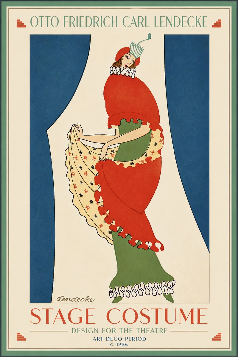 Otto Friedrich Carl Lendecke Stage Costume No6 - Poszter