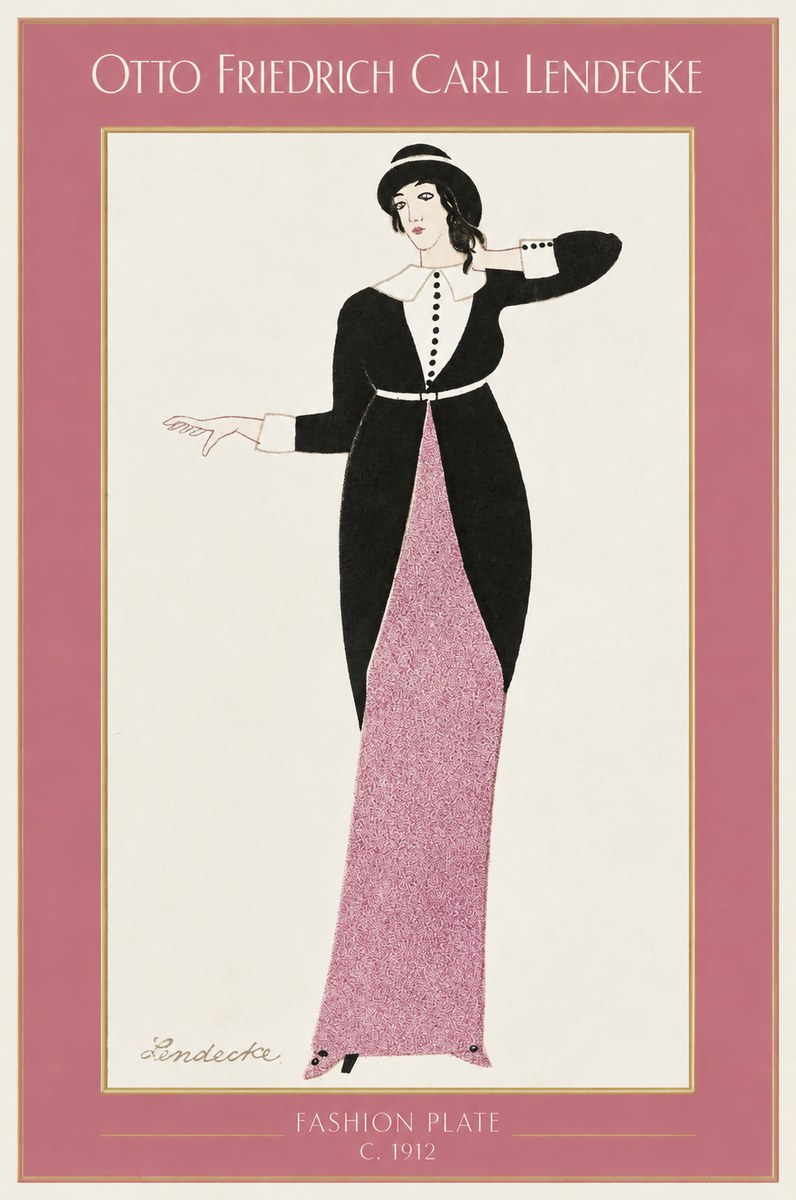 Otto Friedrich Carl Lendecke Fashion Plate II No1 - Poszter