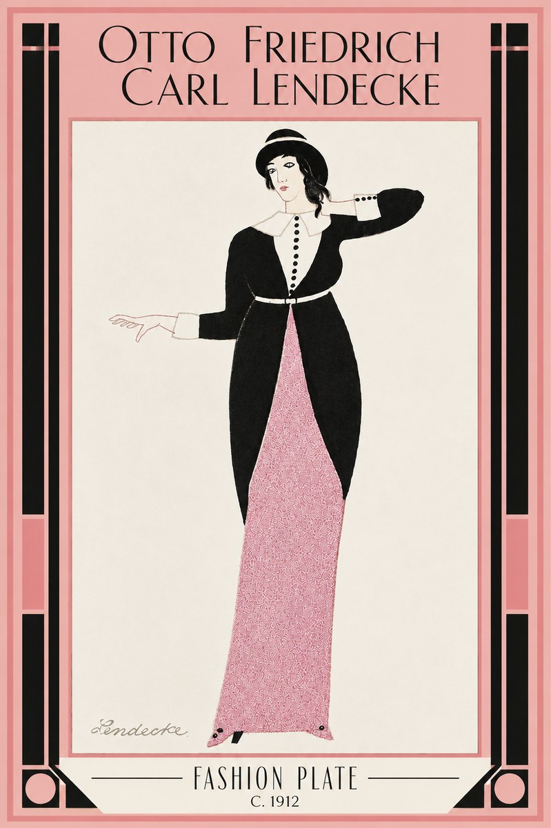 Otto Friedrich Carl Lendecke Fashion Plate II No3 - Poszter