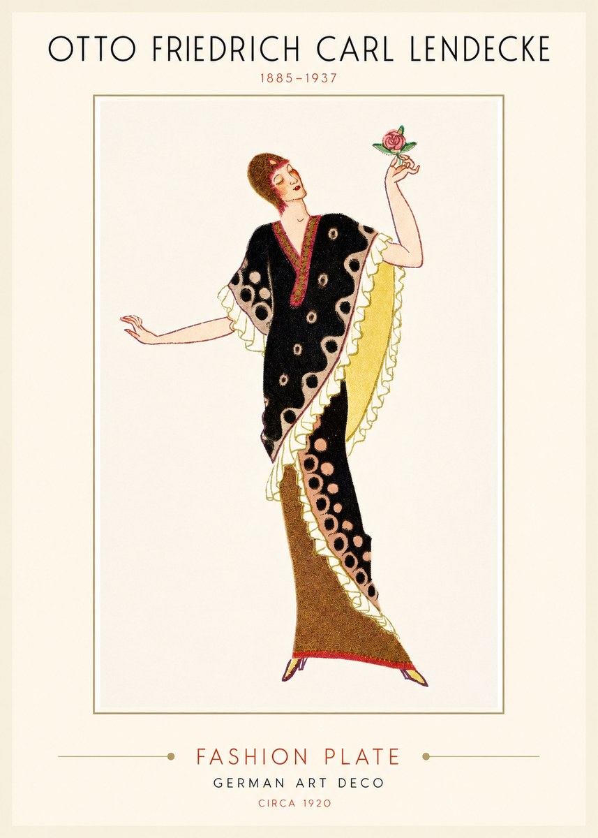 Otto Friedrich Carl Lendecke Fashion Plate III No1 - Poszter