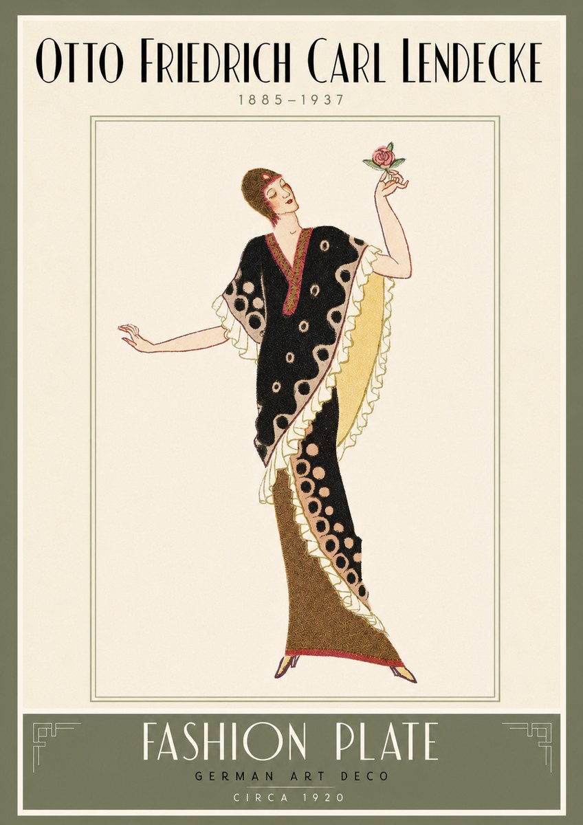 Otto Friedrich Carl Lendecke Fashion Plate III No2 - Poszter