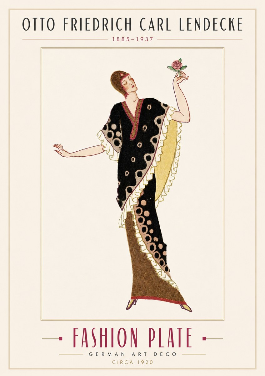 Otto Friedrich Carl Lendecke Fashion Plate III No3 - Poszter