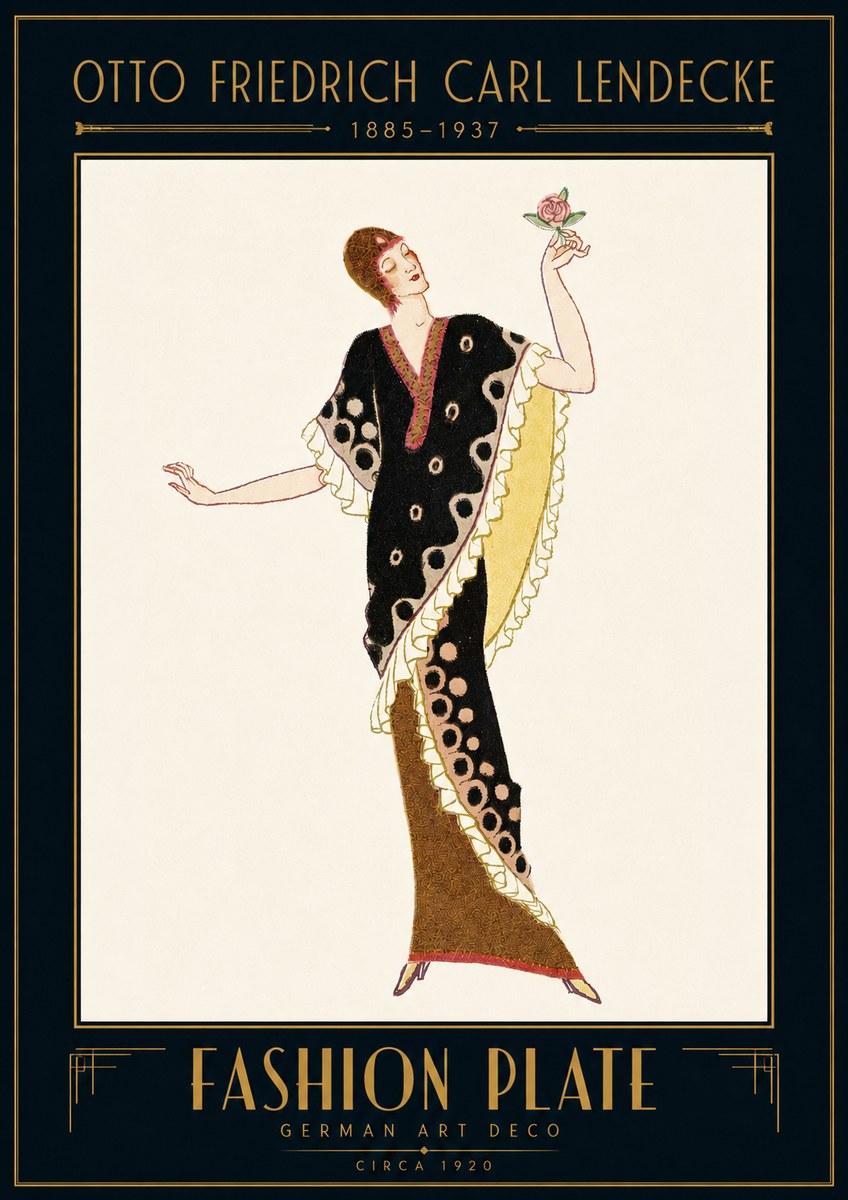 Otto Friedrich Carl Lendecke Fashion Plate III No4 - Poszter