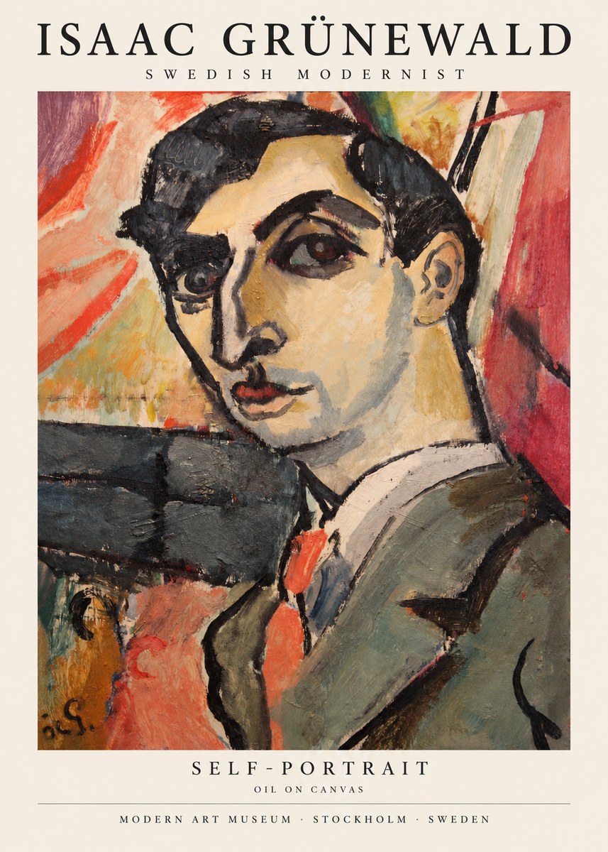 Isaac Grünewald Woman in Interior No6 - Poszter