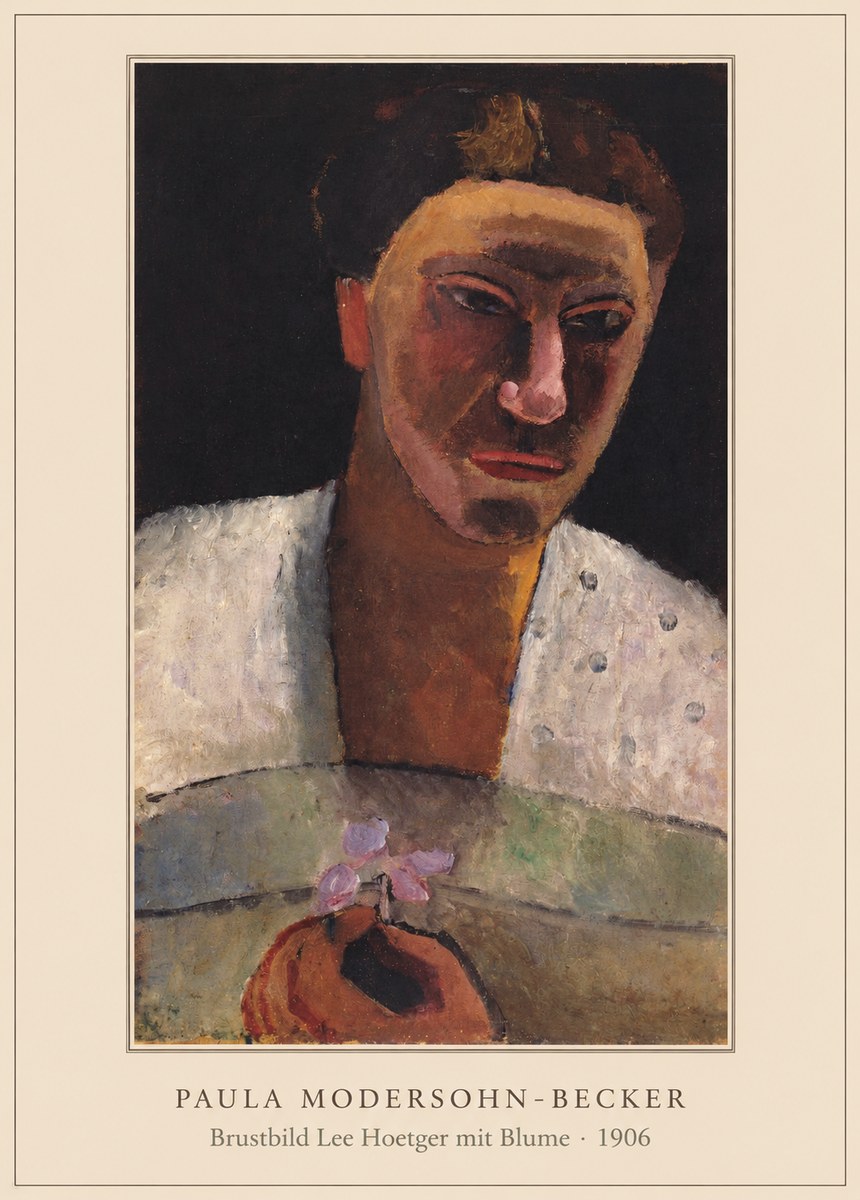 Paula Modersohn-Becker Brustbild Lee Hoetger Mit Blume No4 - Poszter