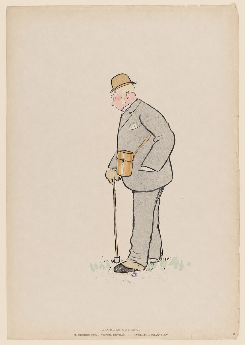 Georges Goursat M. George Cunnington, Entraîneur Anglais À Chantilly No6 - Poszter