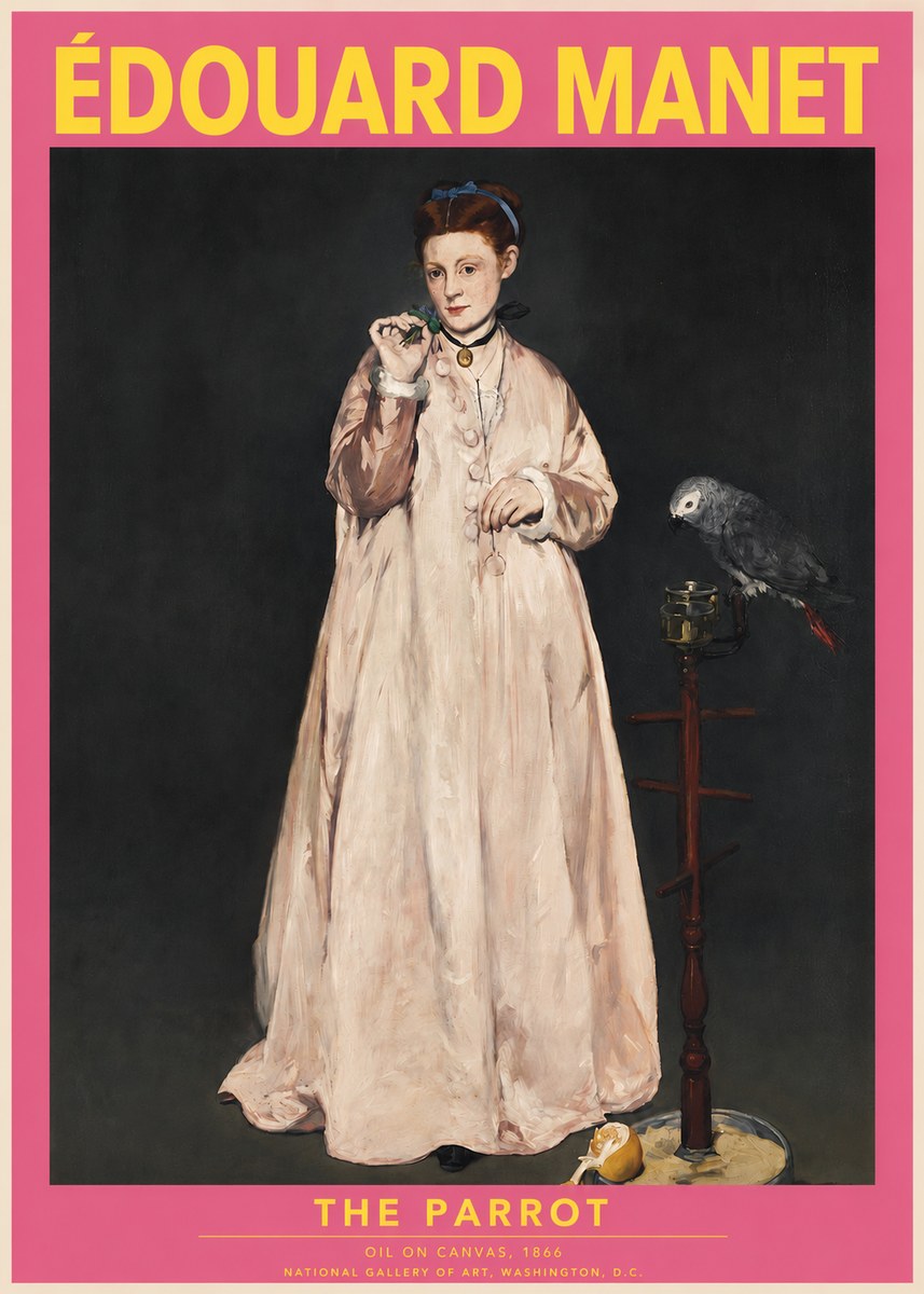 Édouard Manet The Parrot No2 - Poszter