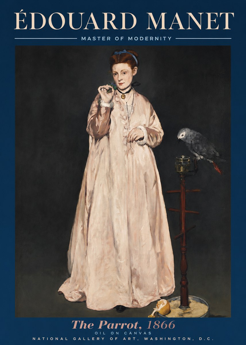 Édouard Manet The Parrot No3 - Poszter
