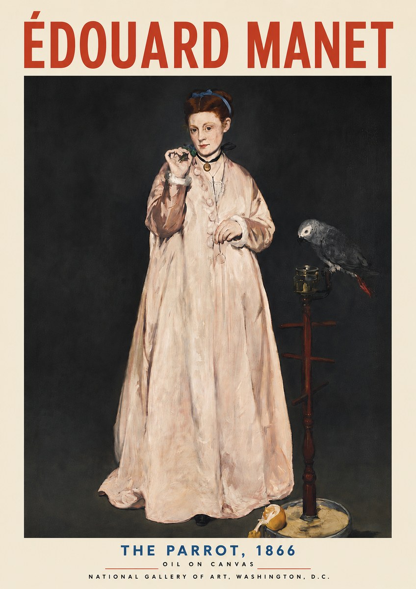 Édouard Manet The Parrot No4 - Poszter