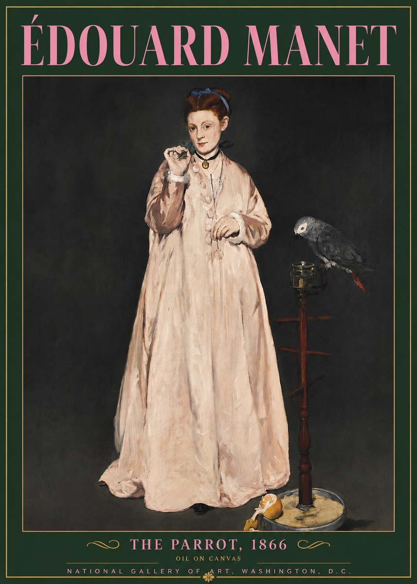 Édouard Manet The Parrot No5 - Poszter