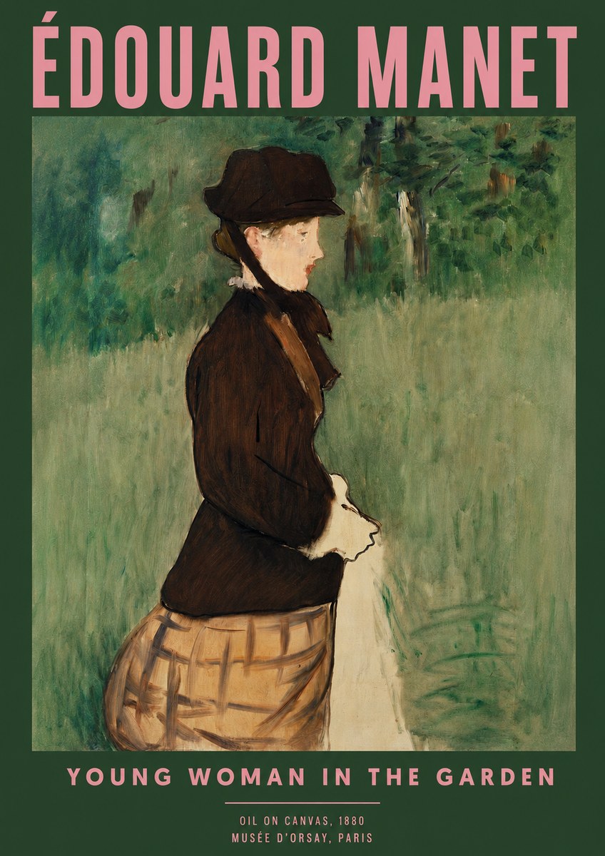 Édouard Manet Young Woman in the Garden No2 - Poszter
