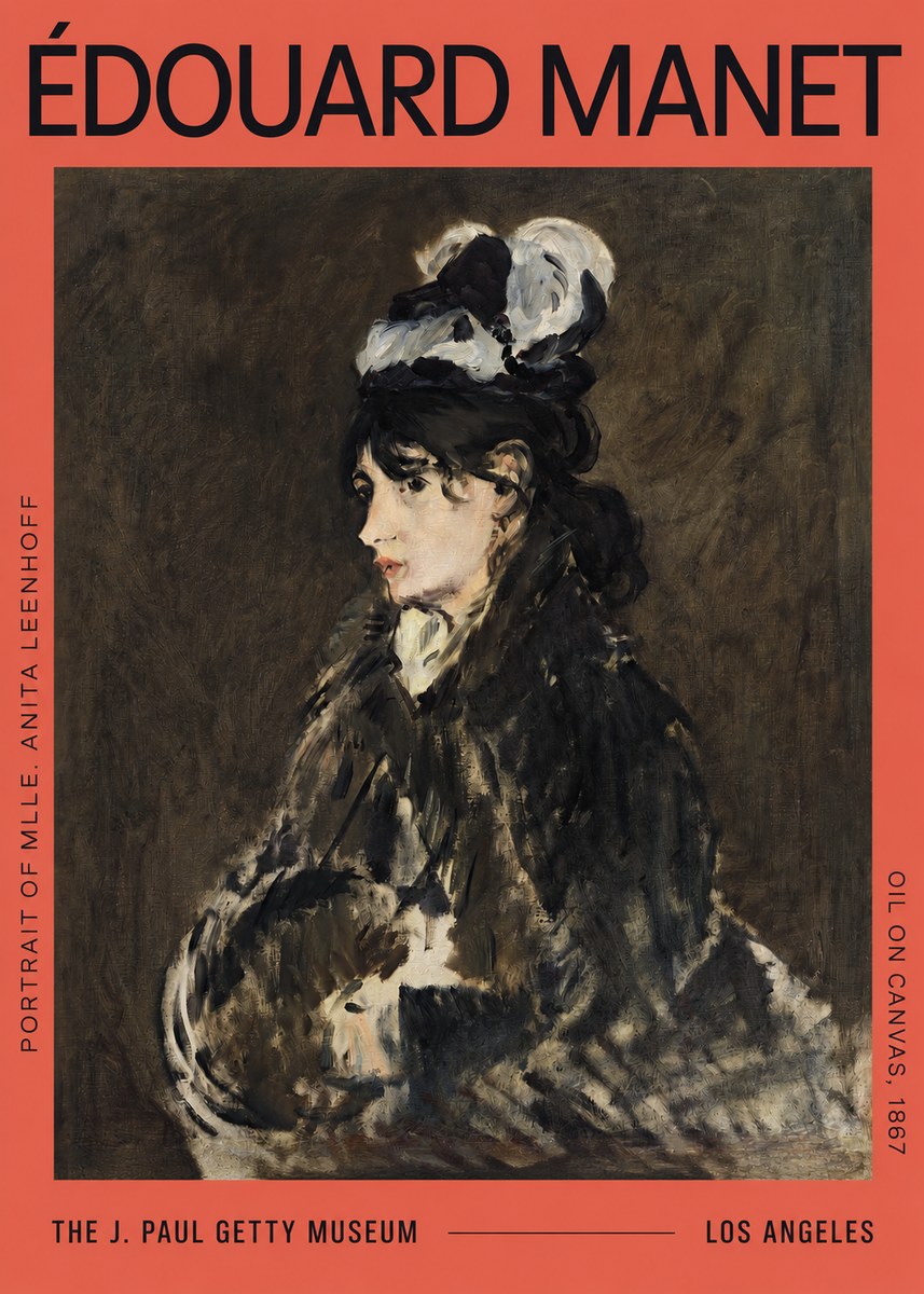Édouard Manet Portrait of Mlle. Anita Leenhoff No2 - Poszter
