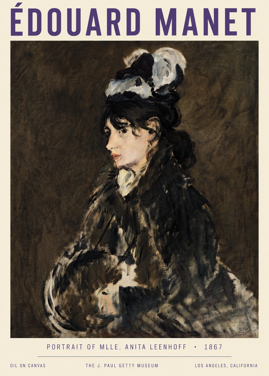 Édouard Manet Portrait of Mlle. Anita Leenhoff No4 - Poszter