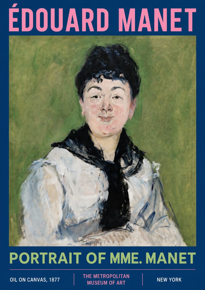 Édouard Manet Portrait of Mme. Manet No3 - Poszter
