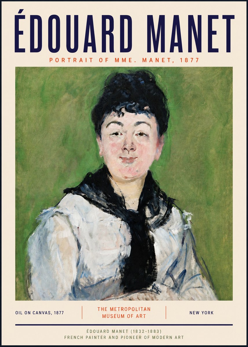 Édouard Manet Portrait of Mme. Manet No4 - Poszter