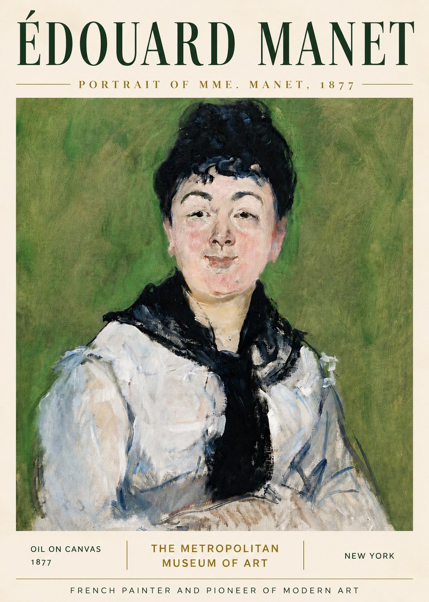 Édouard Manet Portrait of Mme. Manet No6 - Poszter