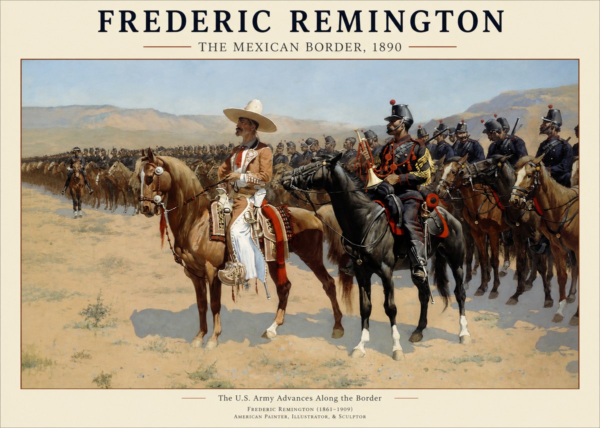 Frederic Remington The U.s. Army Advances Along the Border No1 - Poszter