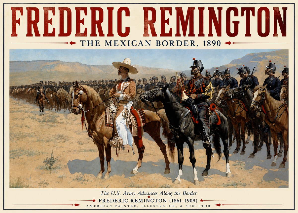 Frederic Remington The U.s. Army Advances Along the Border No4 - Poszter
