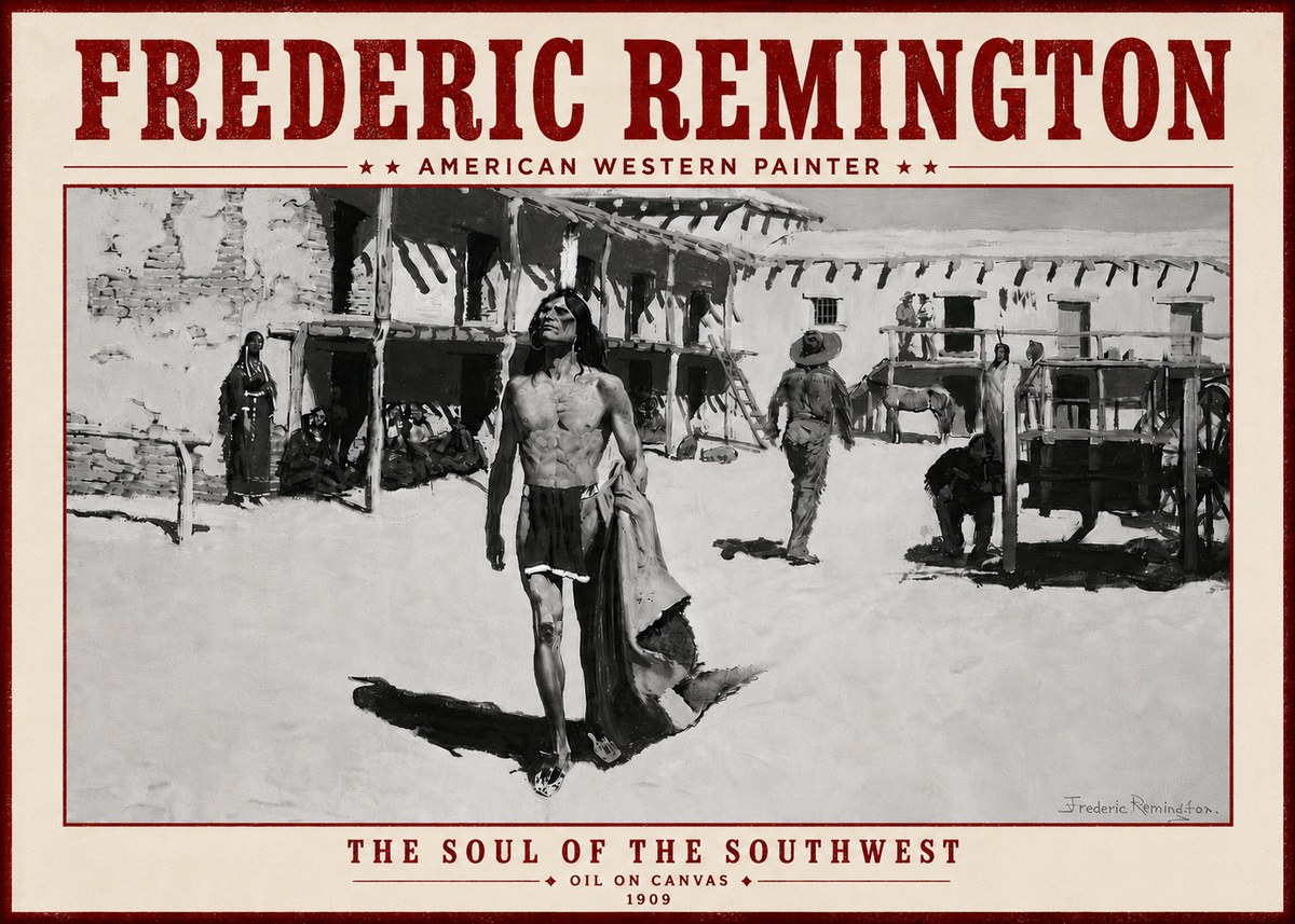 Frederic Remington The Soul of the Southwest No6 - Poszter