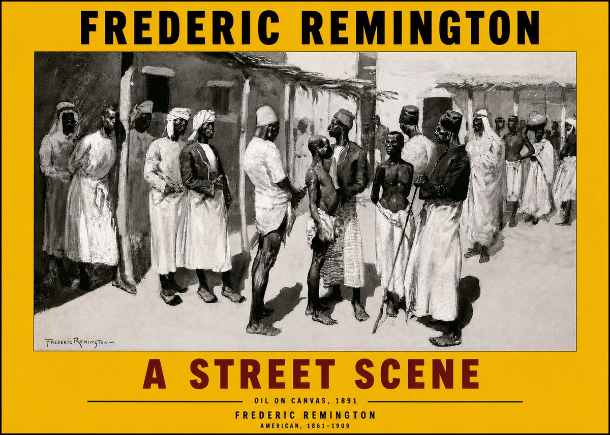 Frederic Remington A Street Scene No4 - Poszter
