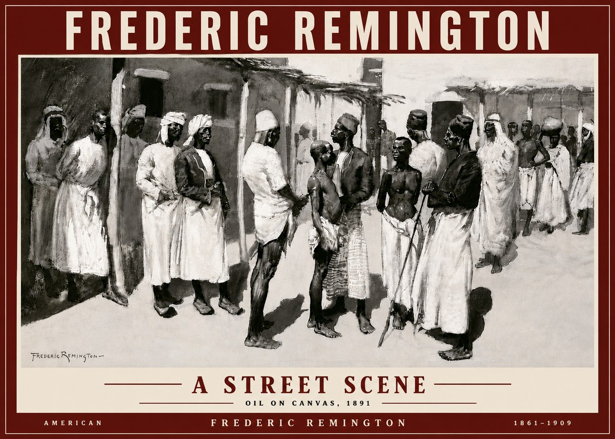 Frederic Remington A Street Scene No5 - Poszter
