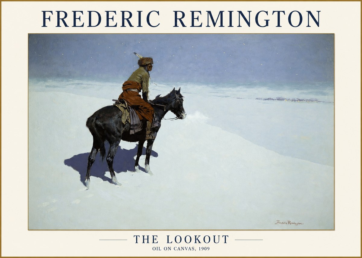 Frederic Remington The Lookout No1 - Poszter