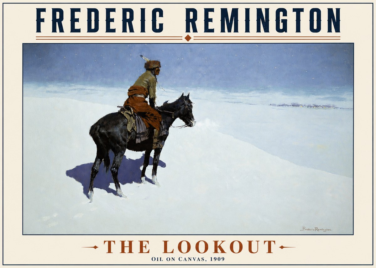 Frederic Remington The Lookout No4 - Poszter