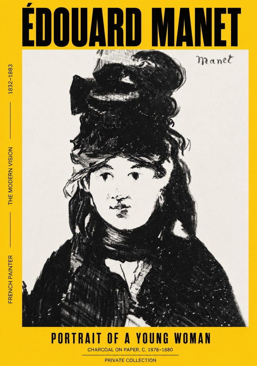 Édouard Manet Portrait of a Young Woman II No2 - Poszter