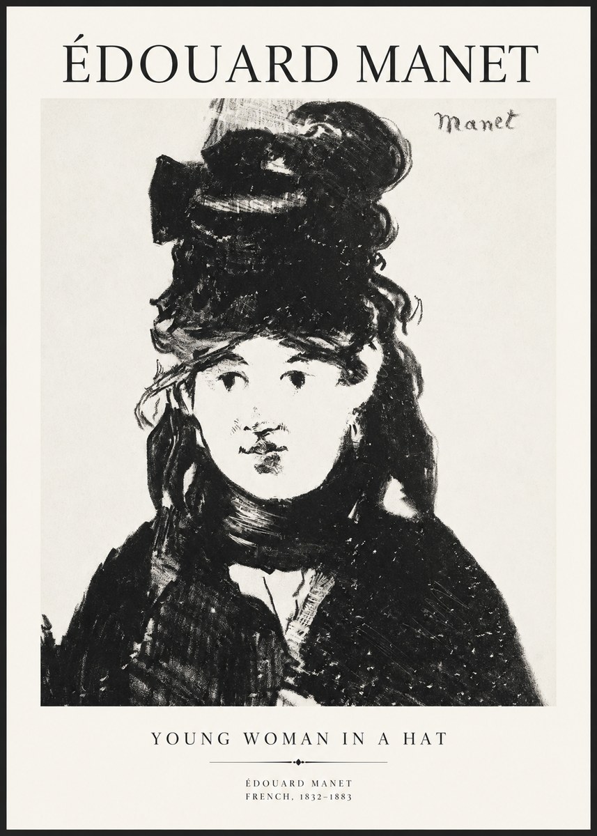 Édouard Manet Portrait of a Young Woman II No3 - Poszter