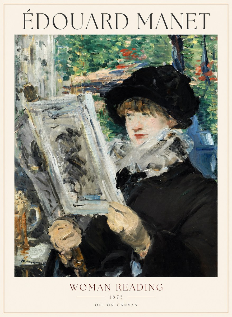 Édouard Manet Woman Reading No1 - Poszter