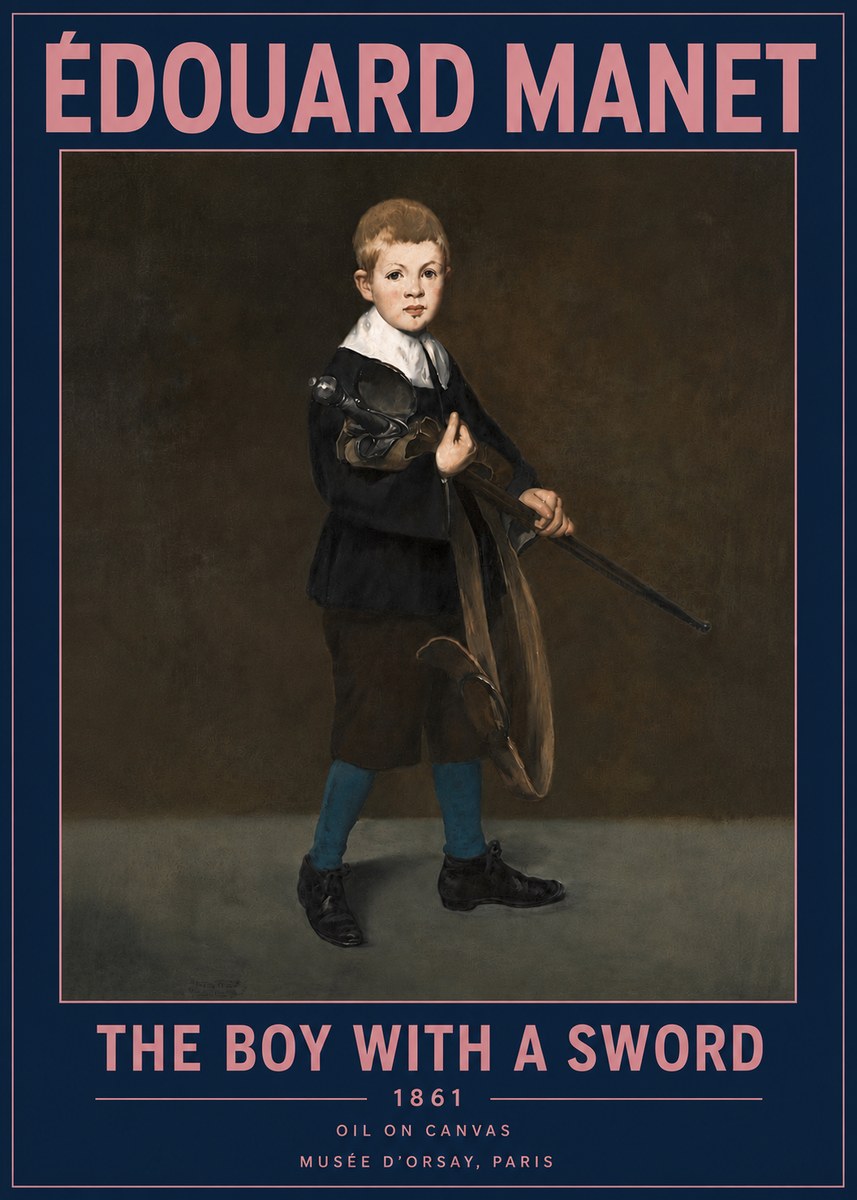 Édouard Manet The Boy with a Sword No4 - Poszter