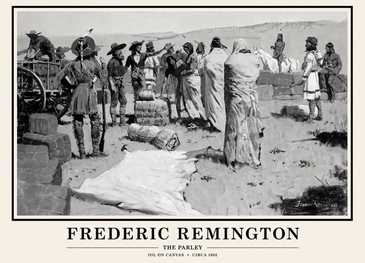 Frederic Remington The Parley No1 - Poszter