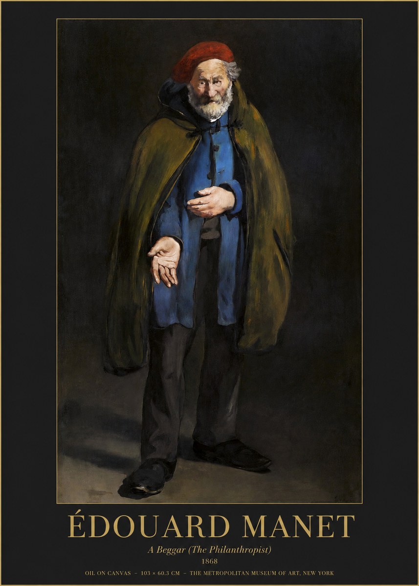 Édouard Manet A Beggar (the Philanthropist) No1 - Poszter