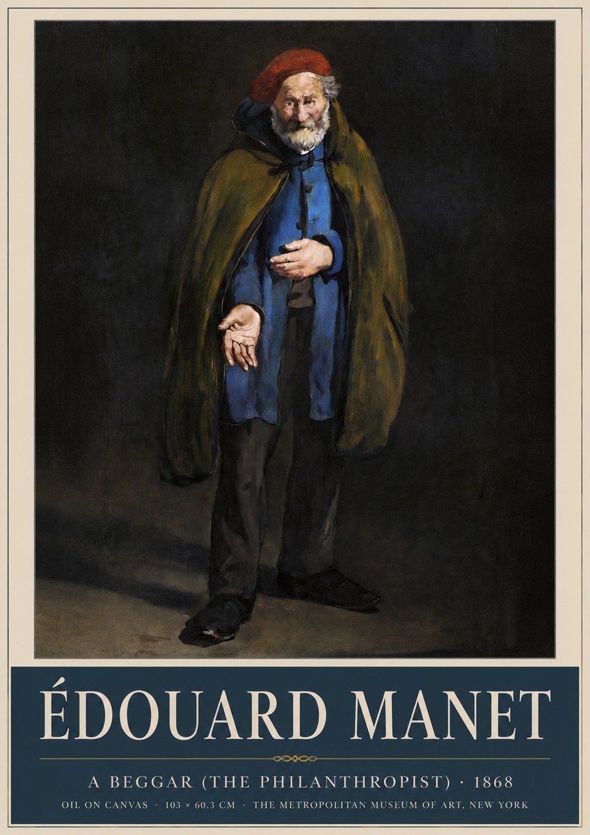 Édouard Manet A Beggar (the Philanthropist) No3 - Poszter