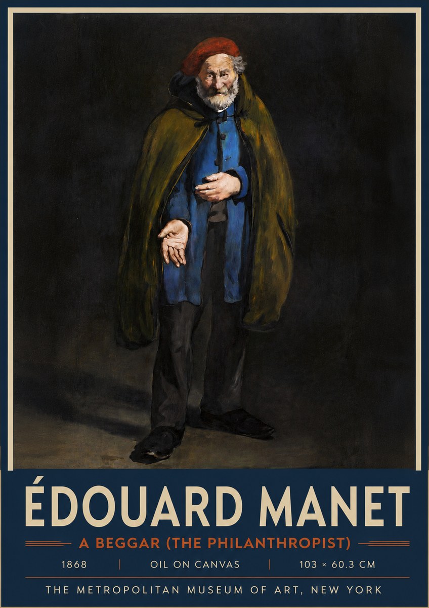 Édouard Manet A Beggar (the Philanthropist) No5 - Poszter