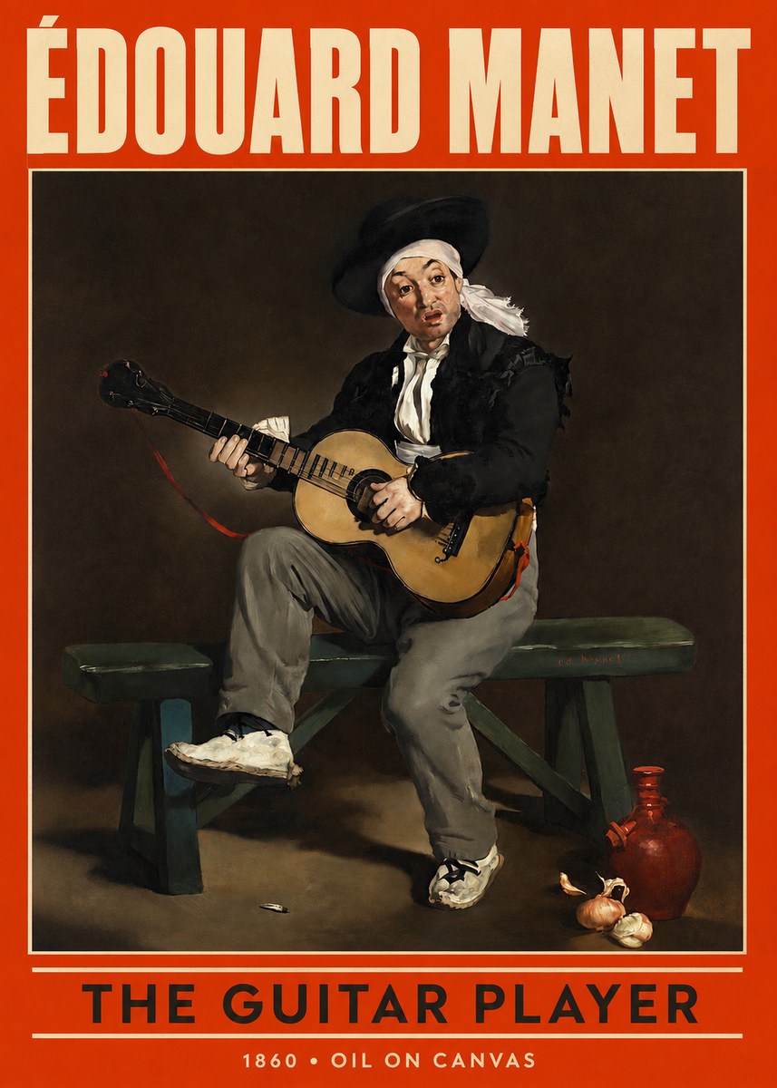 Édouard Manet The Guitar Player No2 - Poszter
