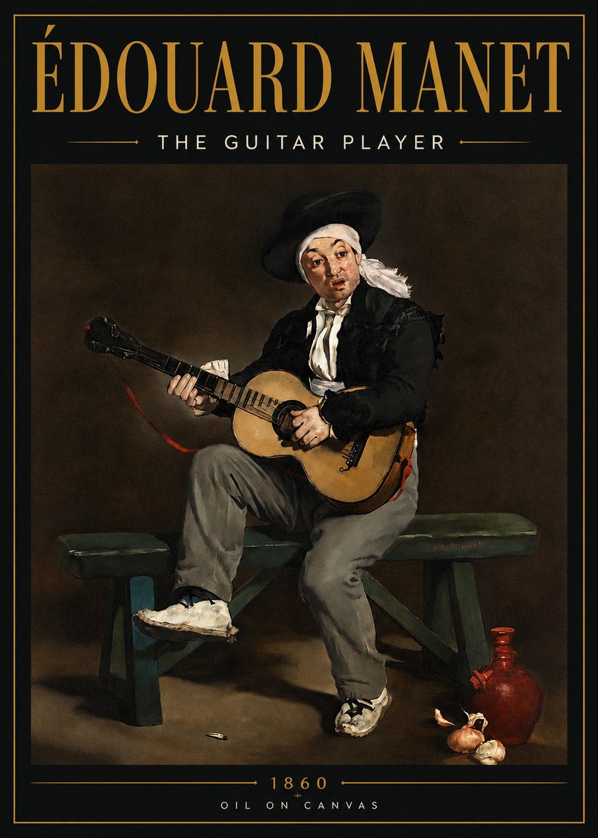 Édouard Manet The Guitar Player No4 - Poszter