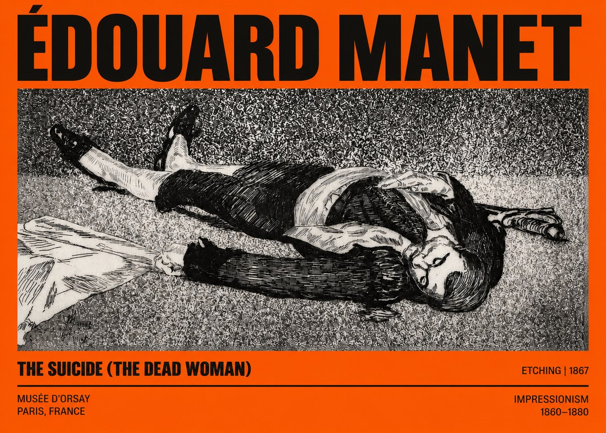 Édouard Manet The Suicide (the Dead Woman) No2 - Poszter