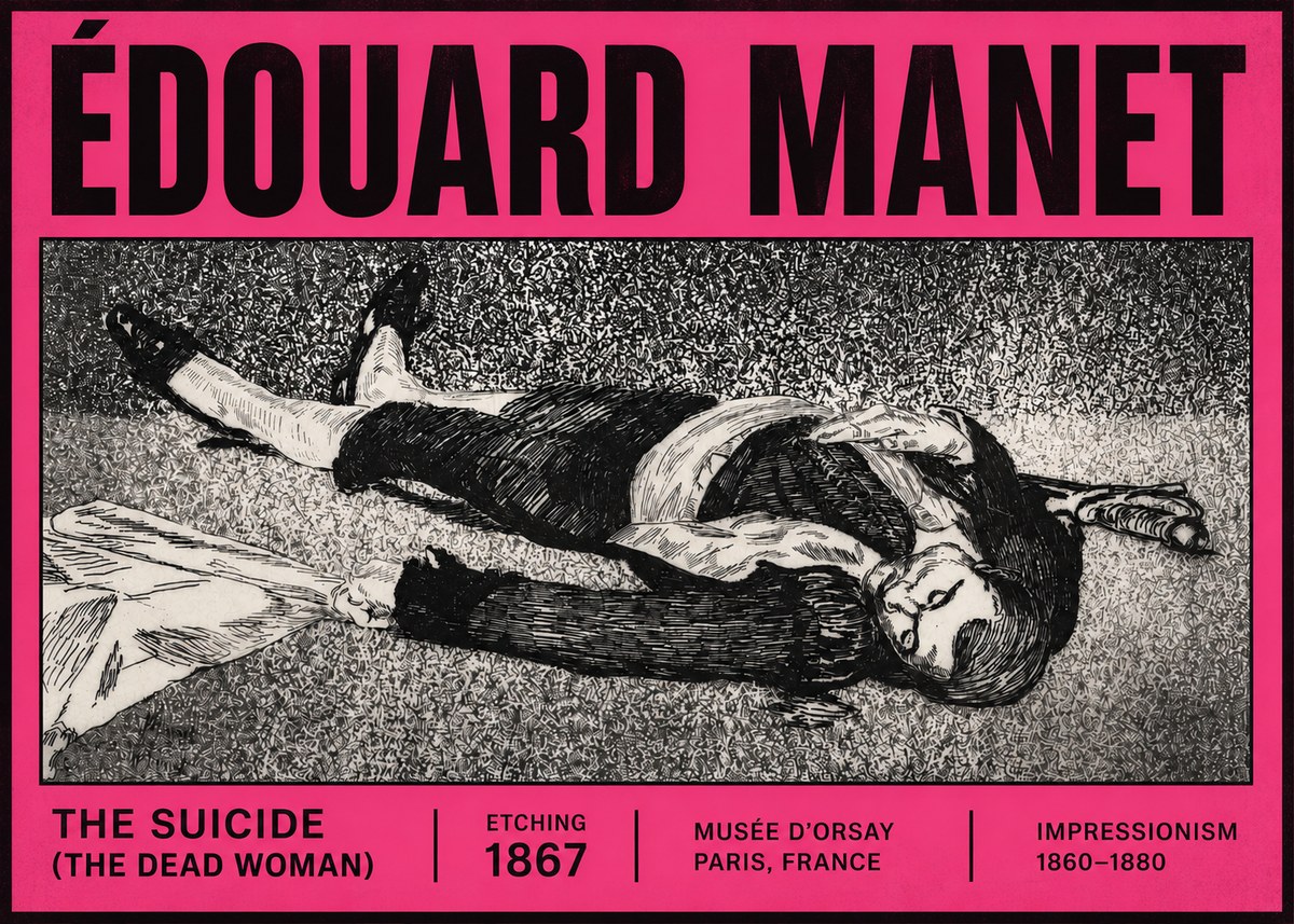 Édouard Manet The Suicide (the Dead Woman) No5 - Poszter