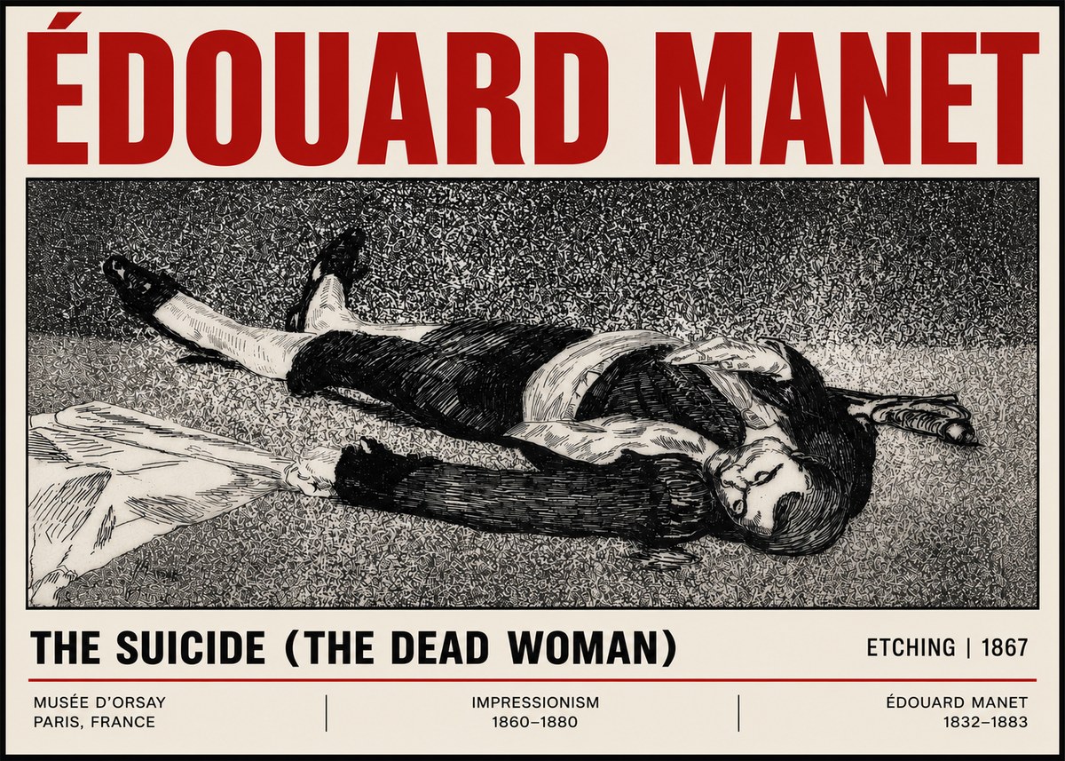 Édouard Manet The Suicide (the Dead Woman) No6 - Poszter