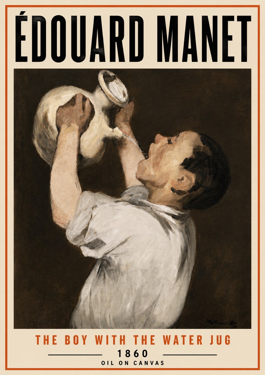 Édouard Manet The Boy with the Water Jug No5 - Poszter