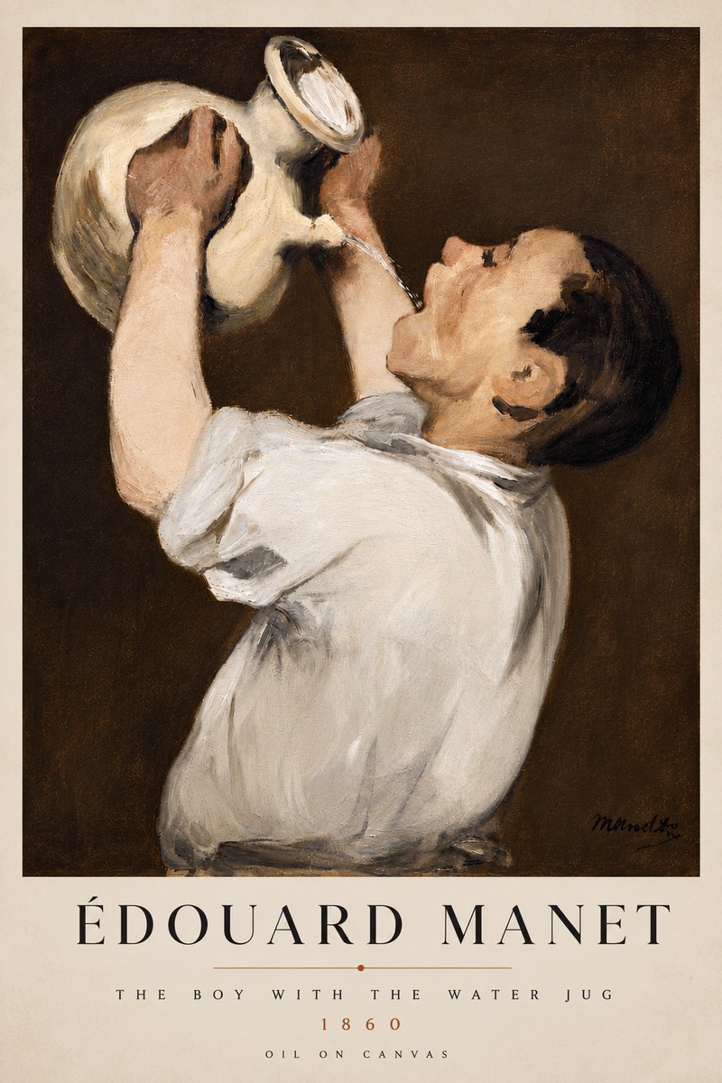 Édouard Manet The Boy with the Water Jug No6 - Poszter
