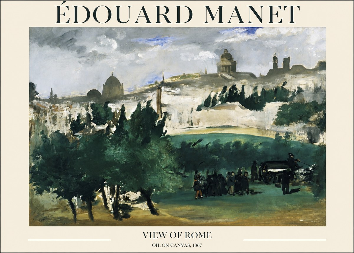 Édouard Manet View of Rome No1 - Poszter