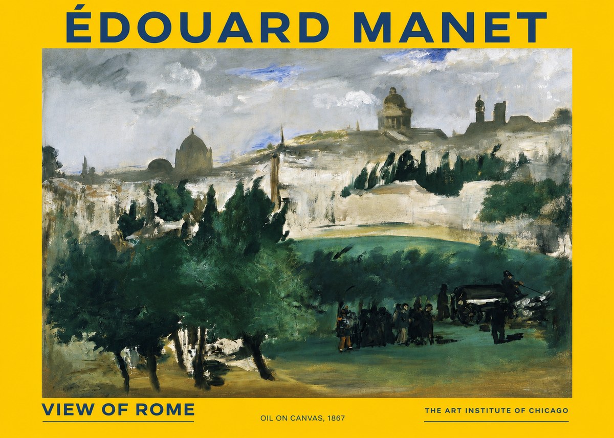 Édouard Manet View of Rome No2 - Poszter