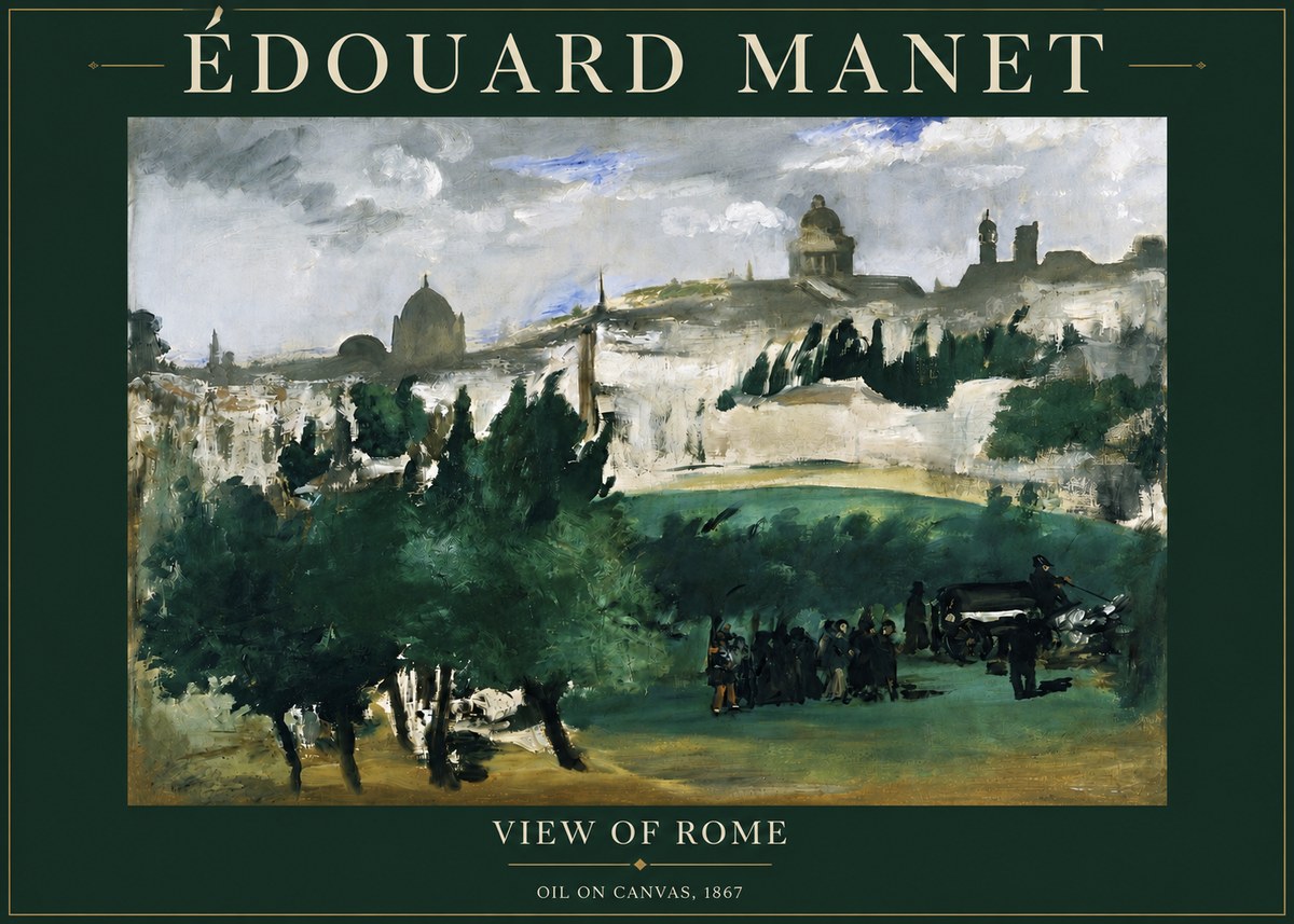 Édouard Manet View of Rome No3 - Poszter