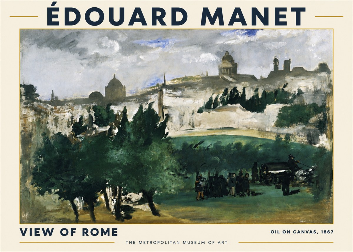 Édouard Manet View of Rome No4 - Poszter