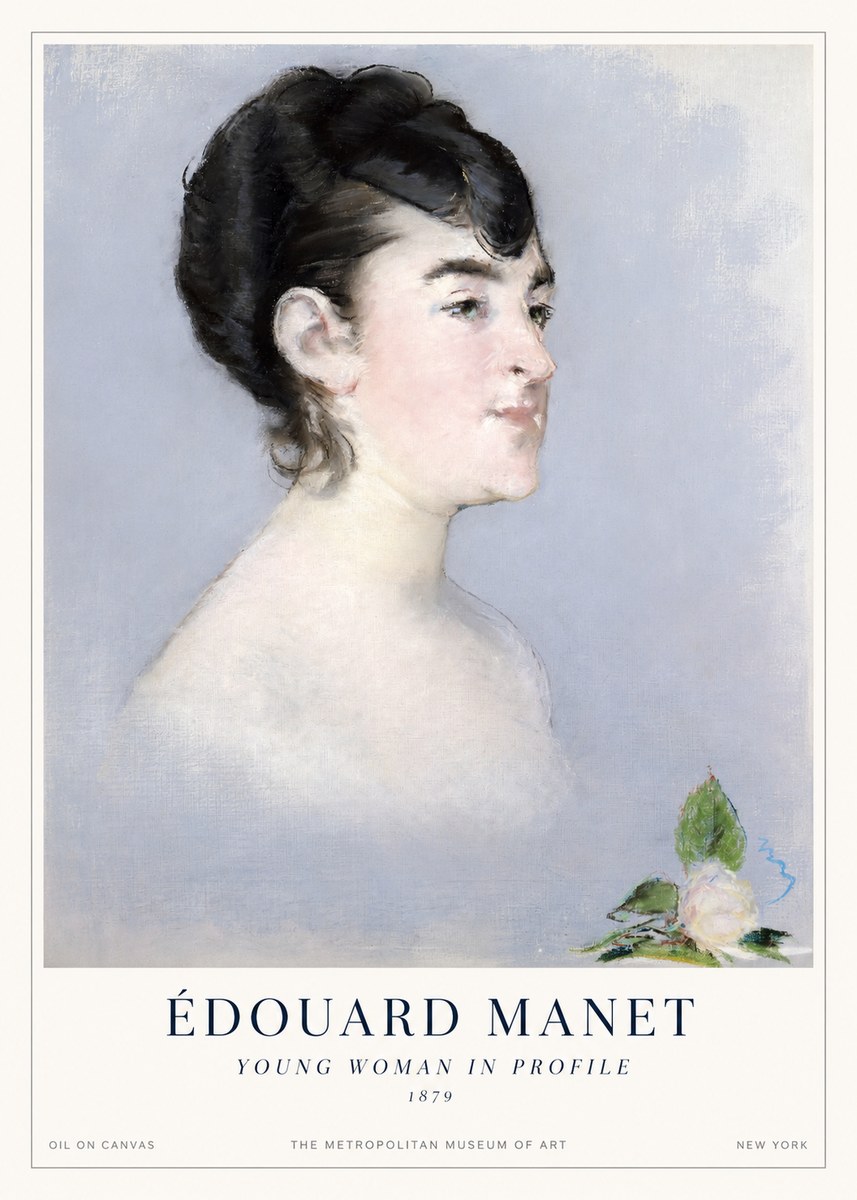 Édouard Manet Young Woman in Profile No1 - Poszter
