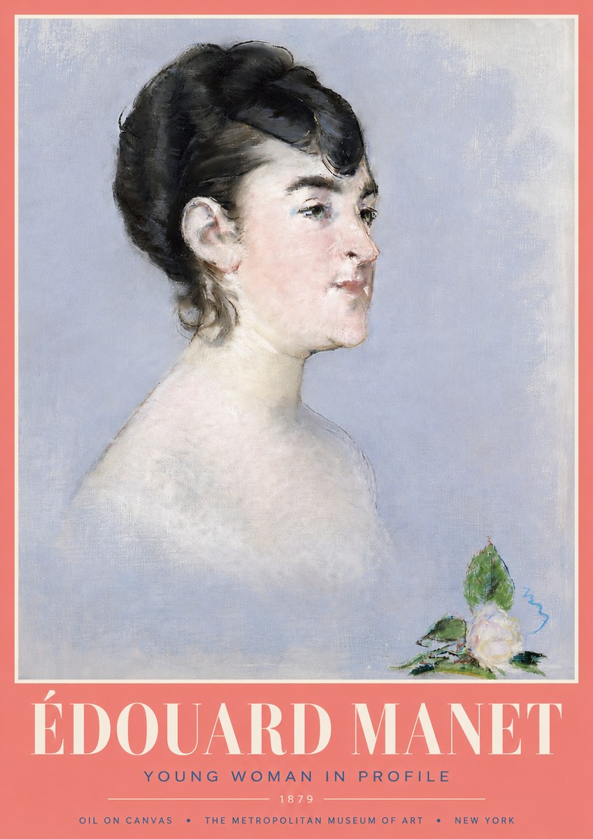 Édouard Manet Young Woman in Profile No3 - Poszter