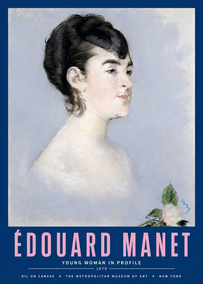 Édouard Manet Young Woman in Profile No4 - Poszter
